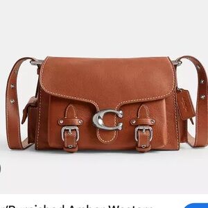 Coach 🤎🩶 Western Soft Tabby Leather satchel purse shoulder bag  NWT
